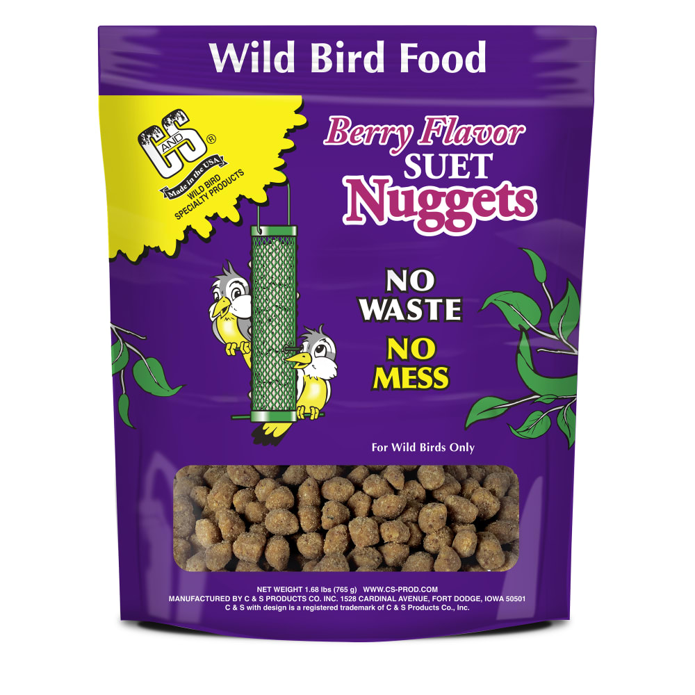 Retail packaging for C&S Berry Flavored Suet Nuggets