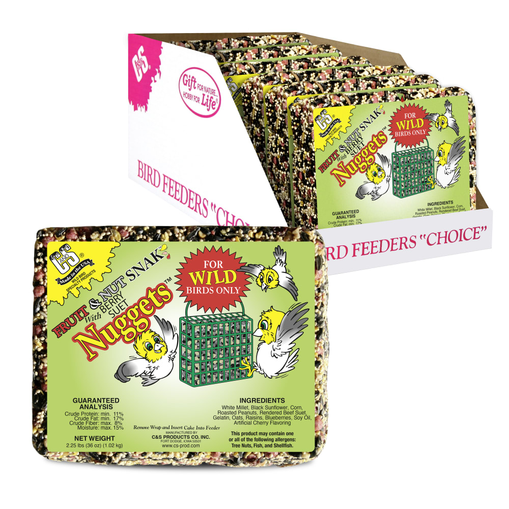 Retail packaging for C&S Fruit & Nut Snak with Berry Suet Nuggets