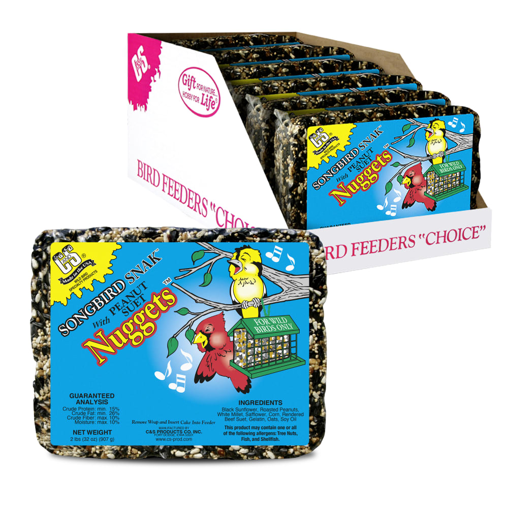 Retail packaging for C&S Songbird Snak with Peanut Suet Nuggets