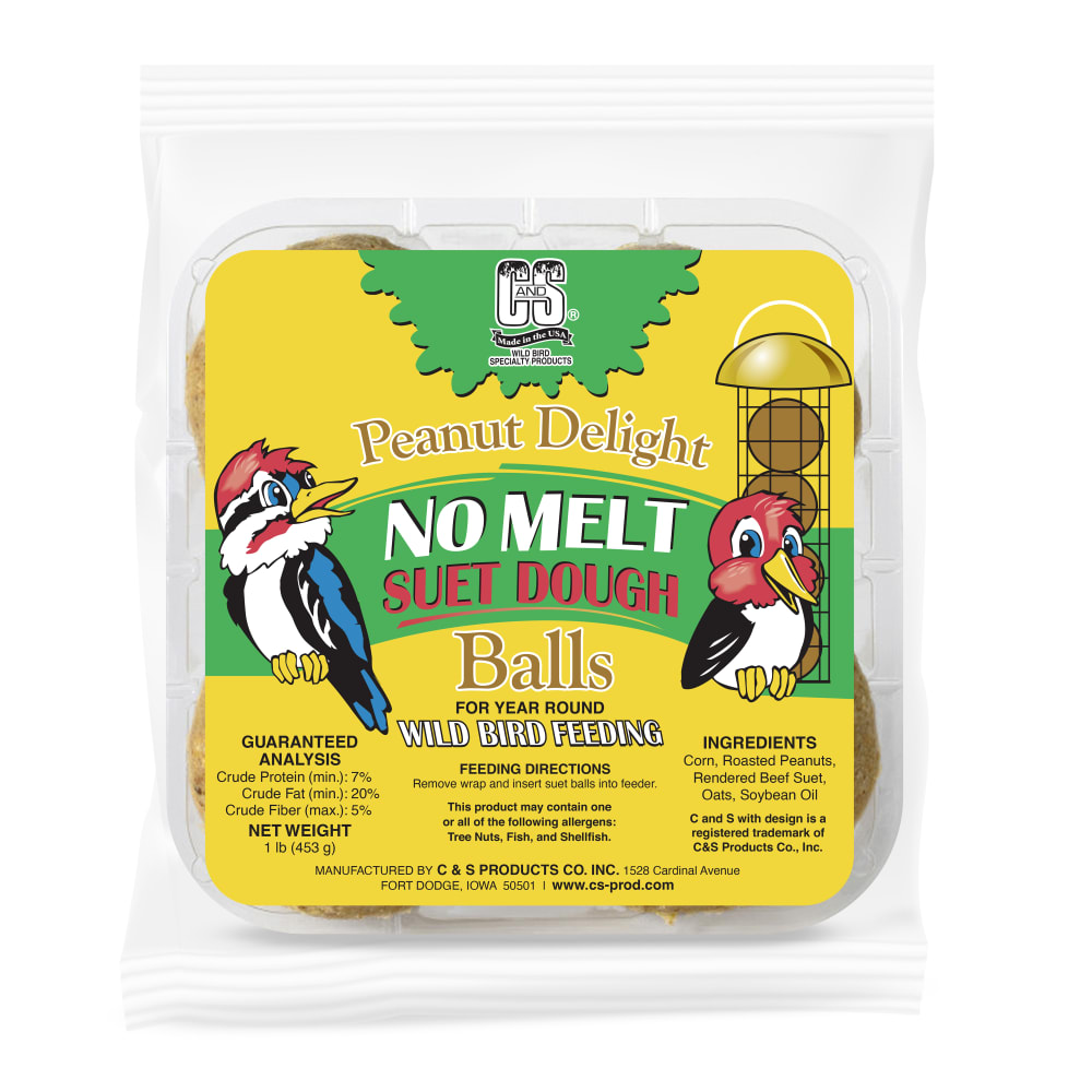 Retail packaging for C&S Peanut delight no melt suet dough balls