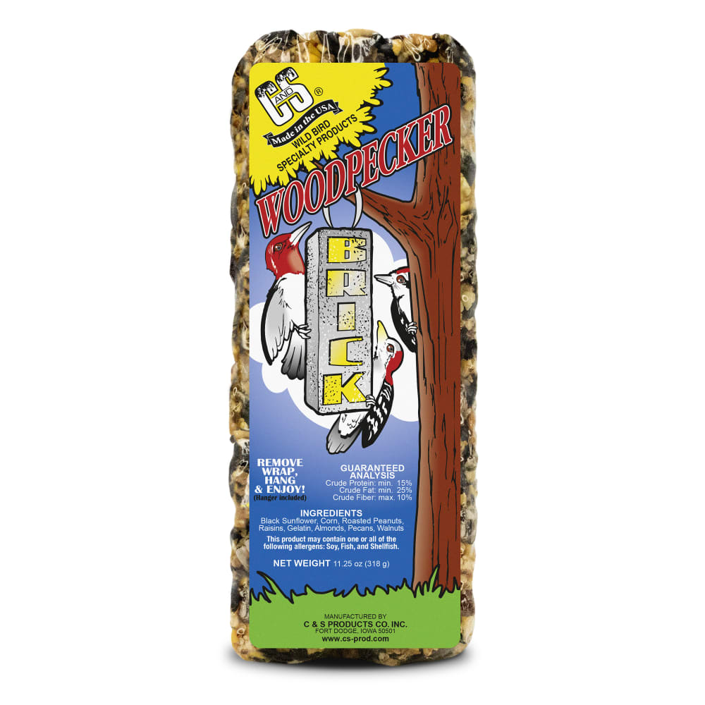 Retail packaging for C&S  Woodpecker Brick