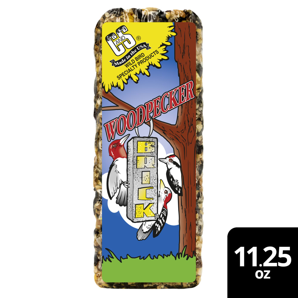 Retail packaging for C&S Woodpecker Brick