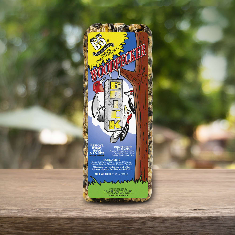 Up close shot of C&S Woodpecker Brick