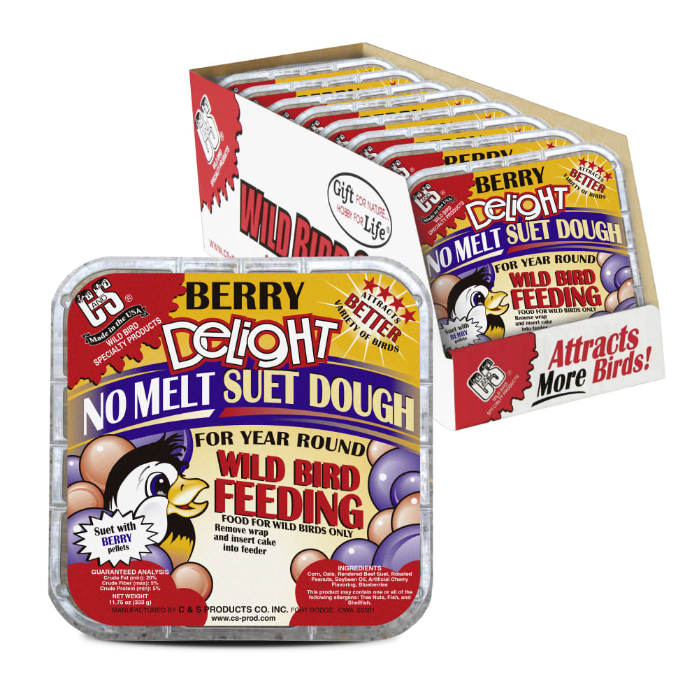 Retail packaging for C&S berry delight no melt suet dough