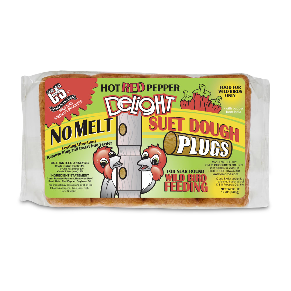 Retail packaging for C&S  Hot Pepper Delight Suet Dough Plugs