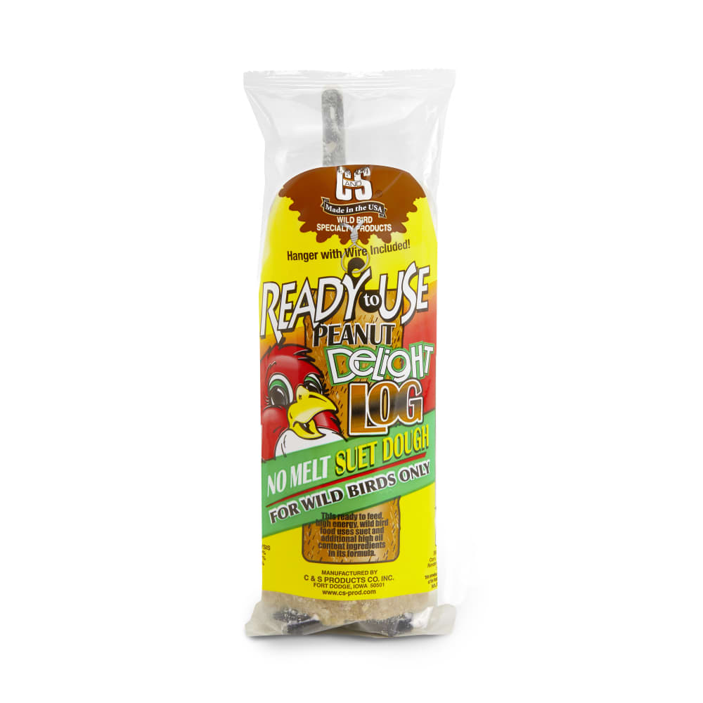 Retail packaging for C&S  Peanut Delight No Melt Suet Dough Log