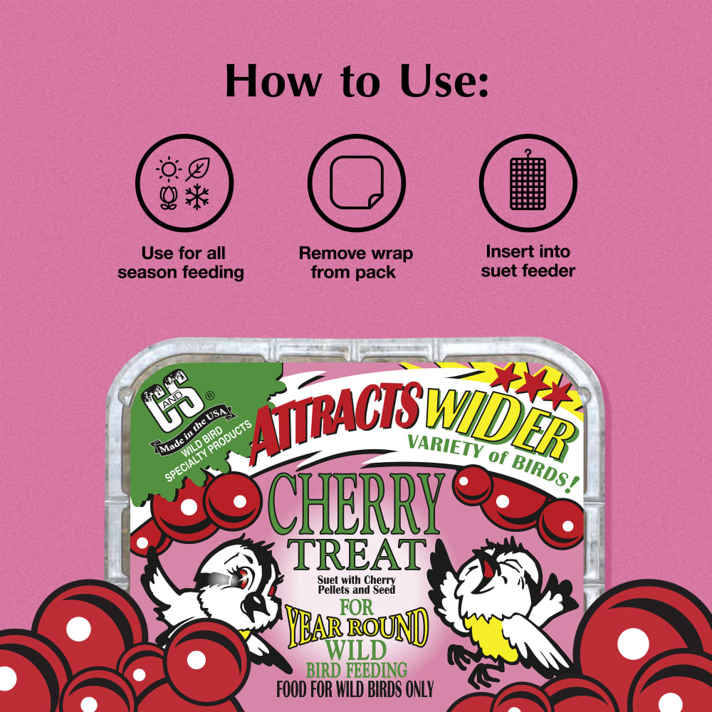 Directions for use for Cherry Suet Treat