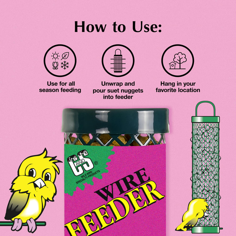 Directions for use for C&S Suet Nugget Feeder
